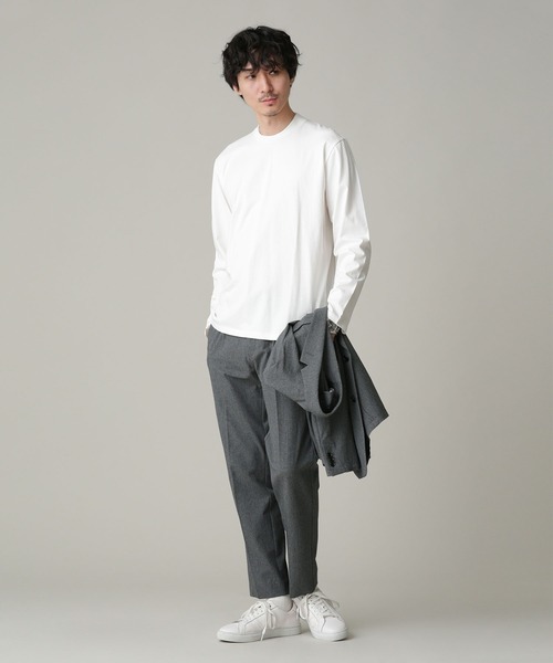 NANO universe（ナノユニバース）の「LB.03/ジャケT 長袖（Tシャツ/カットソー・メンズ・ブラック/ホワイト/チャコール・S/M/L/XL）」の9枚目の写真