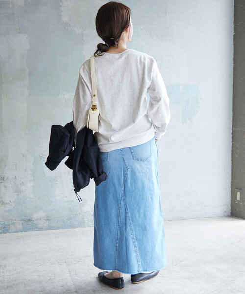 SLOBE IENA（スローブイエナ）の「レタードグラフィックロンTEE（Tシャツ/カットソー・レディース・グレー/ホワイト・FREE）」の3枚目の写真