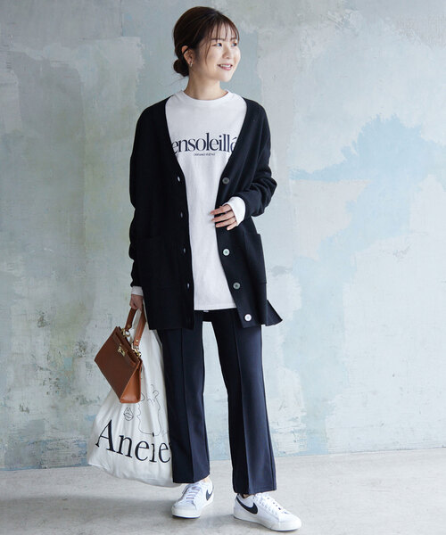 SLOBE IENA（スローブイエナ）の「レタードグラフィックロンTEE（Tシャツ/カットソー・レディース・グレー/ホワイト・FREE）」の10枚目の写真