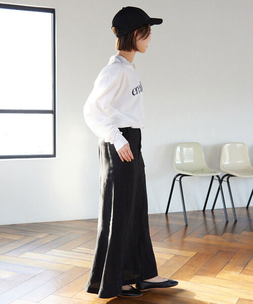 SLOBE IENA（スローブイエナ）の「レタードグラフィックロンTEE（Tシャツ/カットソー・レディース・グレー/ホワイト・FREE）」の7枚目の写真