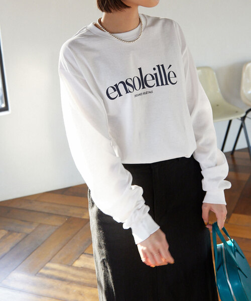 SLOBE IENA（スローブイエナ）の「レタードグラフィックロンTEE（Tシャツ/カットソー・レディース・グレー/ホワイト・FREE）」の12枚目の写真