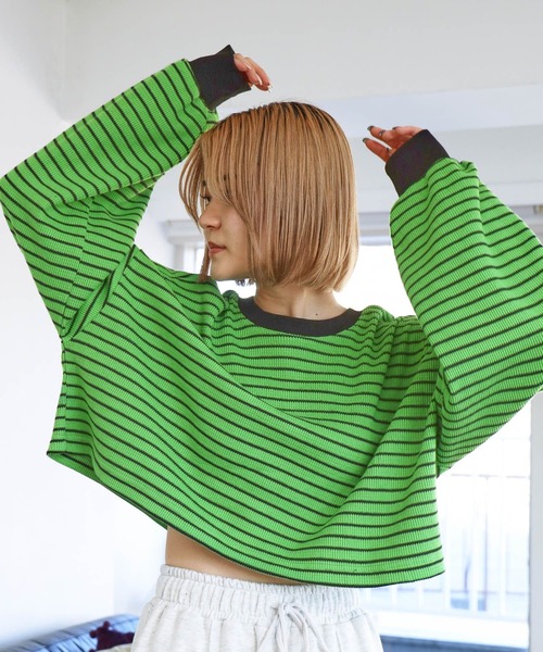 PBLIM（ページボーイリム）の「PAGEBOYLIM/2wayカーデ（カーディガン/ボレロ・レディース・グリーン系その他/ホワイト系その他/ネイビー系・FREE）」の3枚目の写真