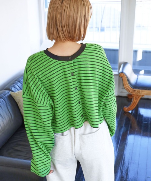 PBLIM（ページボーイリム）の「PAGEBOYLIM/2wayカーデ（カーディガン/ボレロ・レディース・グリーン系その他/ホワイト系その他/ネイビー系・FREE）」の5枚目の写真