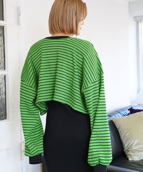 PBLIM（ページボーイリム）の「PAGEBOYLIM/2wayカーデ（カーディガン/ボレロ・レディース・グリーン系その他/ホワイト系その他/ネイビー系・FREE）」の11枚目の写真