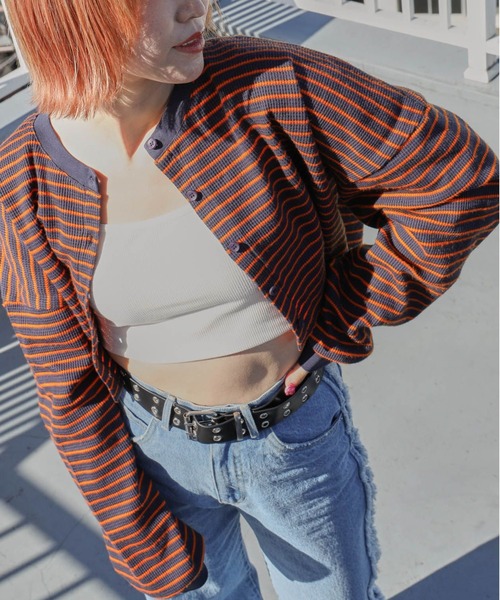 PBLIM（ページボーイリム）の「PAGEBOYLIM/2wayカーデ（カーディガン/ボレロ・レディース・グリーン系その他/ホワイト系その他/ネイビー系・FREE）」の15枚目の写真