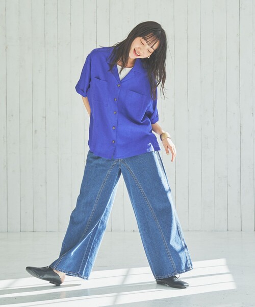 coen（コーエン）の「スクエアレースフラットシューズ（スリッポン・レディース・ホワイト/ブラック・S/M/L/XL）」の5枚目の写真