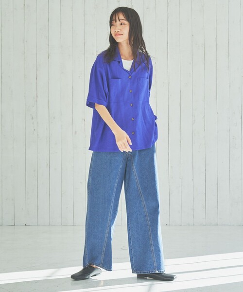 coen（コーエン）の「スクエアレースフラットシューズ（スリッポン・レディース・ホワイト/ブラック・S/M/L/XL）」の6枚目の写真