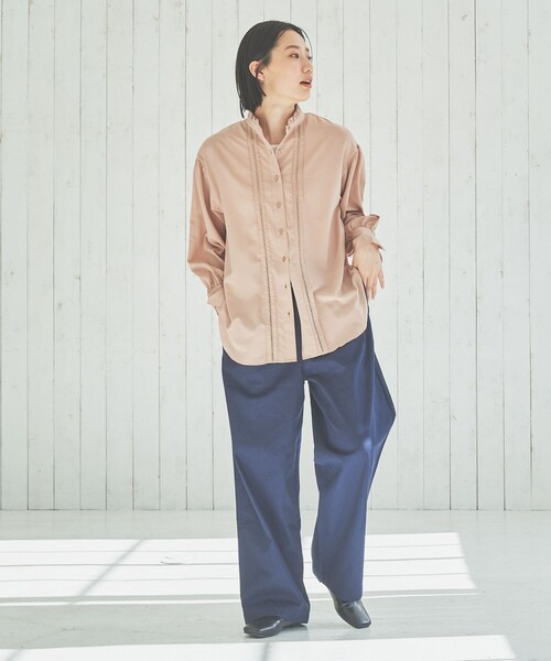 coen（コーエン）の「スクエアレースフラットシューズ（スリッポン・レディース・ホワイト/ブラック・S/M/L/XL）」の14枚目の写真