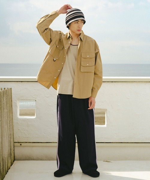 WHIMSIC（ウィムジック）の「【UNISEX】ナイロンフィッシングシャツ（シャツ/ブラウス・メンズ・ホワイト/ベージュ・FREE）」の11枚目の写真