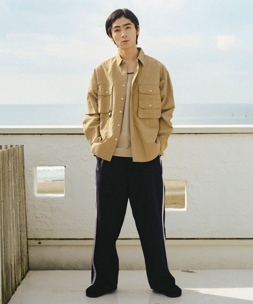 WHIMSIC（ウィムジック）の「【UNISEX】ナイロンフィッシングシャツ（シャツ/ブラウス・メンズ・ホワイト/ベージュ・FREE）」の10枚目の写真