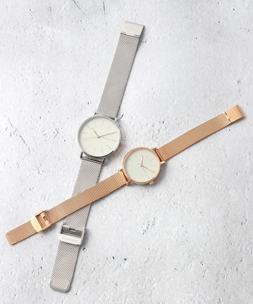 innovator（イノベーター）の「【innovator/イノベーター】ENKEL MESH ラウンド型 腕時計【セット販売】/ステンレス（アナログ腕時計・メンズ・ライトグレー/ネイビー・FREE）」の11枚目の写真