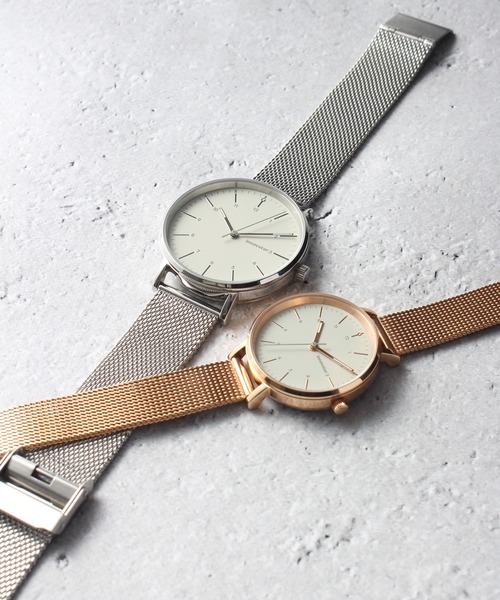 innovator（イノベーター）の「【innovator/イノベーター】ENKEL MESH ラウンド型 腕時計【セット販売】/ステンレス（アナログ腕時計・メンズ・ライトグレー/ネイビー・FREE）」の3枚目の写真