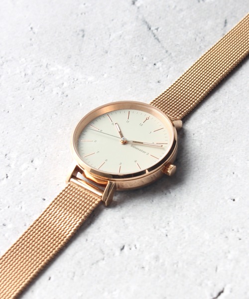 innovator（イノベーター）の「【innovator/イノベーター】ENKEL MESH ラウンド型 腕時計【セット販売】/ステンレス（アナログ腕時計・メンズ・ライトグレー/ネイビー・FREE）」の7枚目の写真