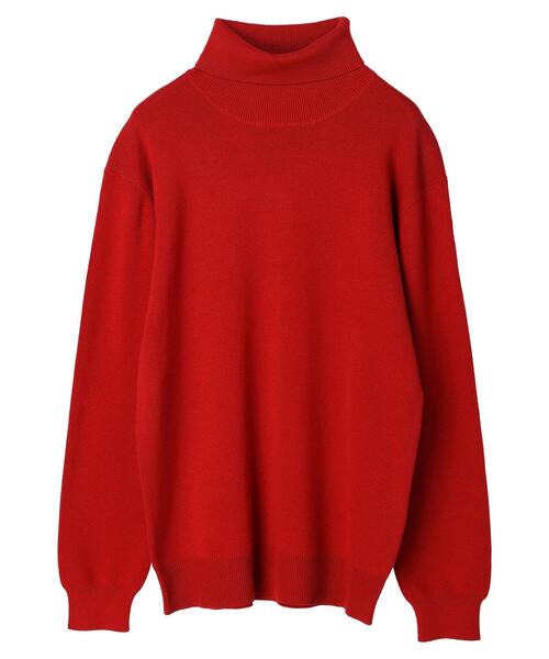 CRAFT STANDARD BOUTIQUE（クラフトスタンダードブティック）の「タートルネックニット（ニット/セーター・メンズ・ブルー/レッド/ダークブラウン/グリーン/オフホワイト/ブラック・L/LL/M）」の6枚目の写真