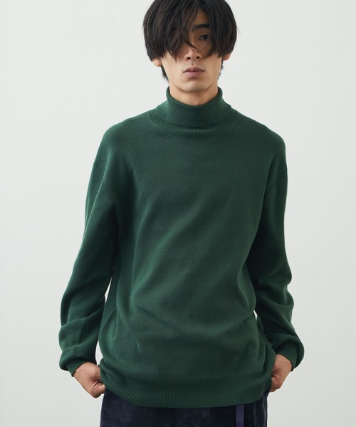 CRAFT STANDARD BOUTIQUE（クラフトスタンダードブティック）の「タートルネックニット（ニット/セーター・メンズ・ブルー/レッド/ダークブラウン/グリーン/オフホワイト/ブラック・L/LL/M）」の5枚目の写真