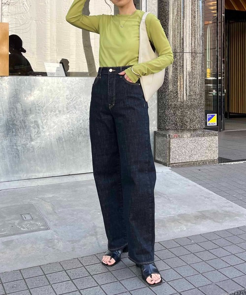 CAPRICIEUX LE'MAGE（カプリシューレマージュ）の「【WEB限定】〈AgAwd/アガウド〉ハイウエストデニム（デニムパンツ・レディース・ネイビー・FREE）」の16枚目の写真