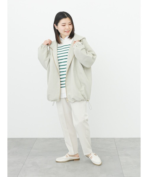 Samansa Mos2 blue（サマンサモスモスブルー）の「パネルボーダーニットプルオーバー（ニット/セーター・レディース・ネイビー/イエロー/グリーン・ﾌﾘ-）」の13枚目の写真