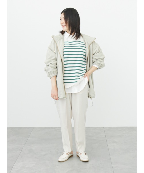 Samansa Mos2 blue（サマンサモスモスブルー）の「パネルボーダーニットプルオーバー（ニット/セーター・レディース・ネイビー/イエロー/グリーン・ﾌﾘ-）」の8枚目の写真