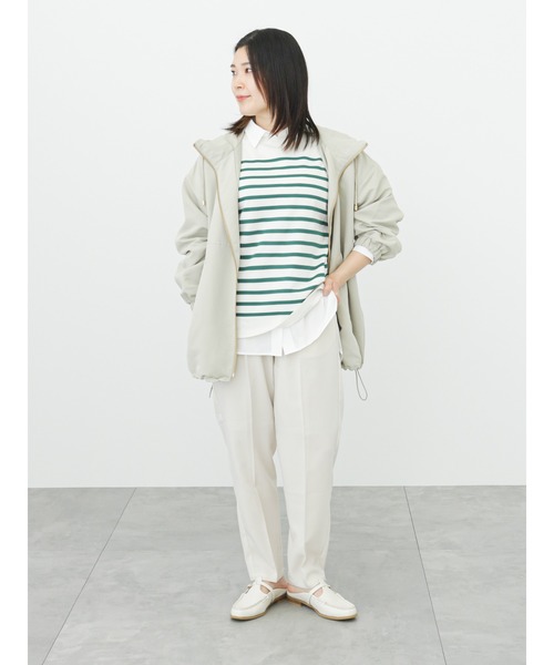 Samansa Mos2 blue（サマンサモスモスブルー）の「パネルボーダーニットプルオーバー（ニット/セーター・レディース・ネイビー/イエロー/グリーン・ﾌﾘ-）」の5枚目の写真