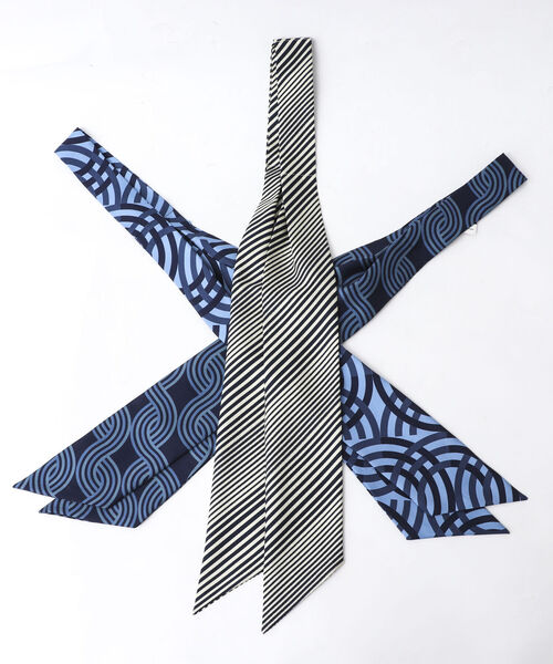 NOLLEY'S goodman（ノーリーズグッドマン）の「ART エッジプリントスカーフタイ italian fabric（バンダナ/スカーフ・メンズ・ホワイト系その他4・FREE）」の8枚目の写真