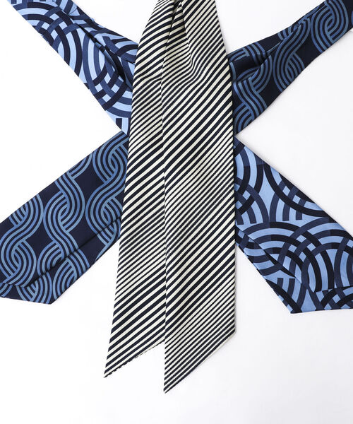 NOLLEY'S goodman（ノーリーズグッドマン）の「ART エッジプリントスカーフタイ italian fabric（バンダナ/スカーフ・メンズ・ホワイト系その他4・FREE）」の9枚目の写真