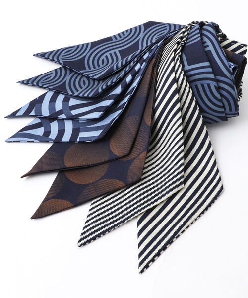 NOLLEY'S goodman（ノーリーズグッドマン）の「ART エッジプリントスカーフタイ italian fabric（バンダナ/スカーフ・メンズ・ホワイト系その他4・FREE）」の10枚目の写真