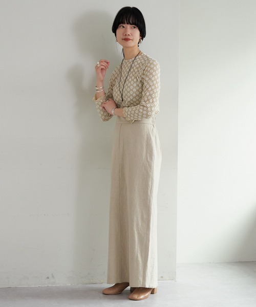 SHENERY（シーナリー）の「リネン混タイトマキシスカート（スカート  