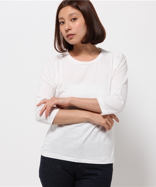 OUTLET（アウトレット）の「【BLOOM&BRANCH】ドルマンスリーブTL（Tシャツ/カットソー・レディース・グレー/ホワイト・1）」の2枚目の写真