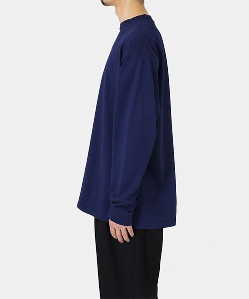 GOLD（ゴールド）の「東洋エンタープライズ GOLD / ゴールド：ORGANIC COTTON BORDER L/S T-SHIRT：23A-GL69101[MUS]（Tシャツ/カットソー・メンズ・ベージュ系その他/ブルー系その他・L/M/XL）」の17枚目の写真