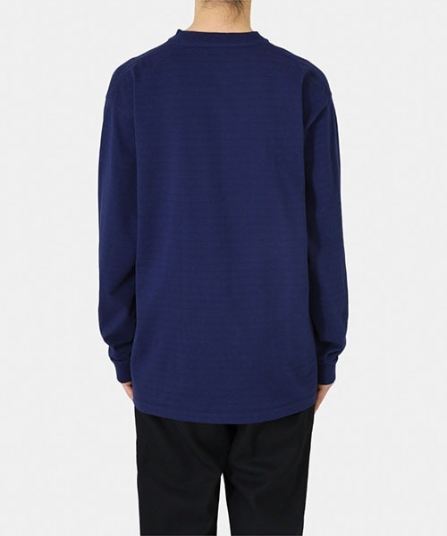 GOLD（ゴールド）の「東洋エンタープライズ GOLD / ゴールド：ORGANIC COTTON BORDER L/S T-SHIRT：23A-GL69101[MUS]（Tシャツ/カットソー・メンズ・ベージュ系その他/ブルー系その他・L/M/XL）」の16枚目の写真