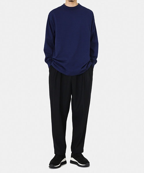 GOLD（ゴールド）の「東洋エンタープライズ GOLD / ゴールド：ORGANIC COTTON BORDER L/S T-SHIRT：23A-GL69101[MUS]（Tシャツ/カットソー・メンズ・ベージュ系その他/ブルー系その他・L/M/XL）」の15枚目の写真