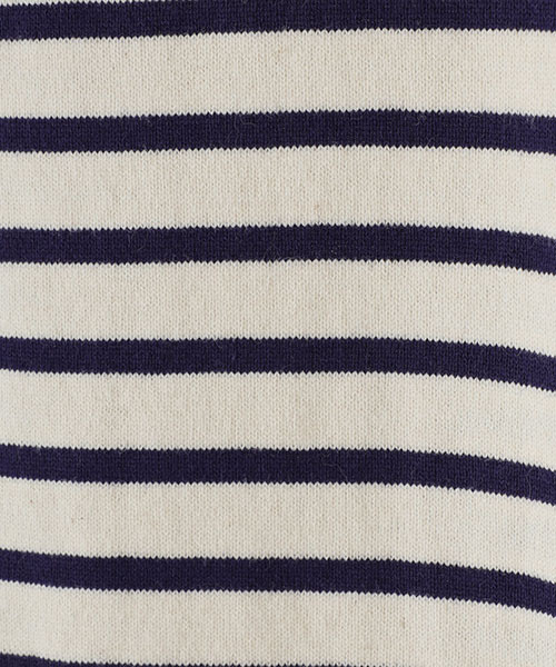 GOLD（ゴールド）の「東洋エンタープライズ GOLD / ゴールド：ORGANIC COTTON BORDER L/S T-SHIRT：23A-GL69101[MUS]（Tシャツ/カットソー・メンズ・ベージュ系その他/ブルー系その他・L/M/XL）」の12枚目の写真