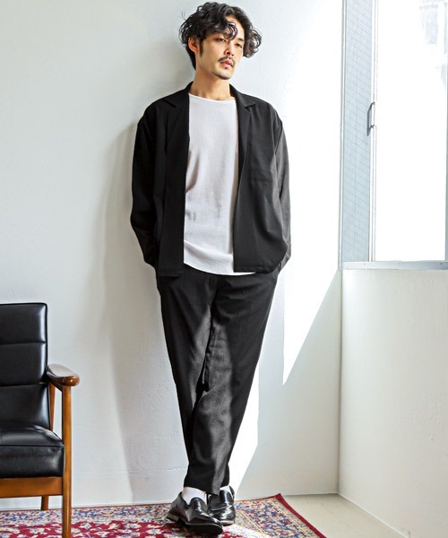 LUXSTYLE(ラグスタイル)の「速乾タックテーパードアンクルパンツ(スラックス・メンズ・ブラック/グレー/カーキ/グリーン・XL/L/M)」の7枚目の写真