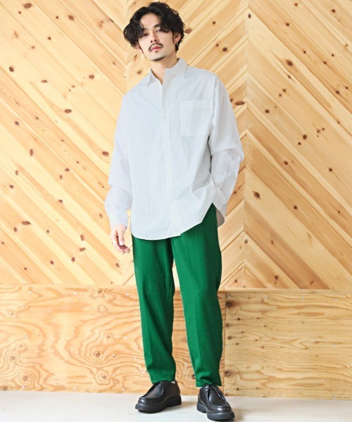 LUXSTYLE(ラグスタイル)の「速乾タックテーパードアンクルパンツ(スラックス・メンズ・ブラック/グレー/カーキ/グリーン・XL/L/M)」の8枚目の写真