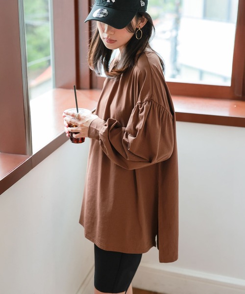 UVカット吸水速乾ラッシュガードウエストストリングオーバーブラウス