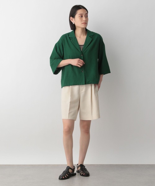 LOWRYS FARM（ローリーズファーム）の「ハイウエストショートパンツ　191854（その他パンツ・レディース・ブラック/アイボリー/ブラウン・FREE）」の5枚目の写真