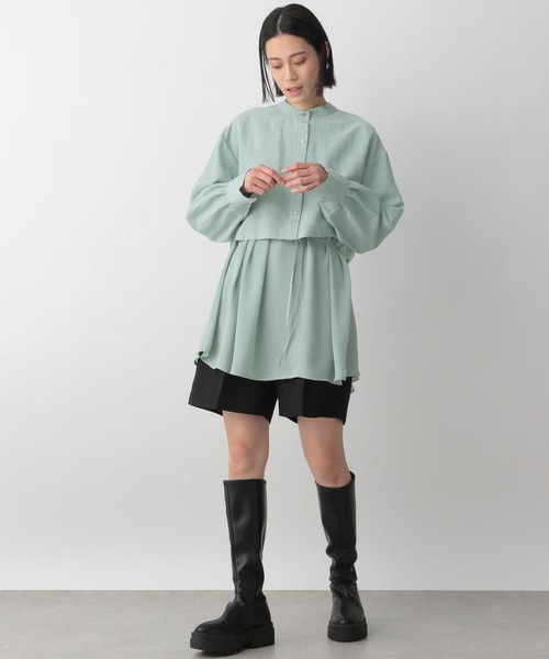 LOWRYS FARM（ローリーズファーム）の「ハイウエストショートパンツ　191854（その他パンツ・レディース・ブラック/アイボリー/ブラウン・FREE）」の7枚目の写真