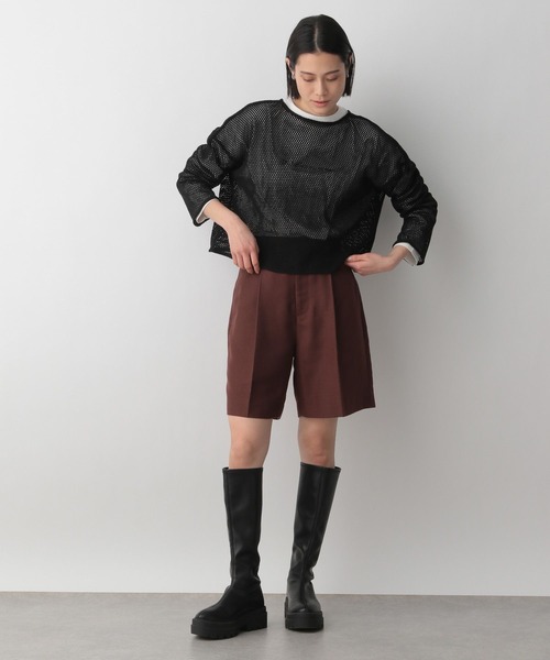 LOWRYS FARM（ローリーズファーム）の「ハイウエストショートパンツ　191854（その他パンツ・レディース・ブラック/アイボリー/ブラウン・FREE）」の11枚目の写真