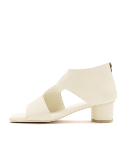 amitie（アミティエ）の「円柱ヒールのブーツサンダル（サンダル・レディース・ブラック/アイボリー・L/M/LL/S）」の5枚目の写真