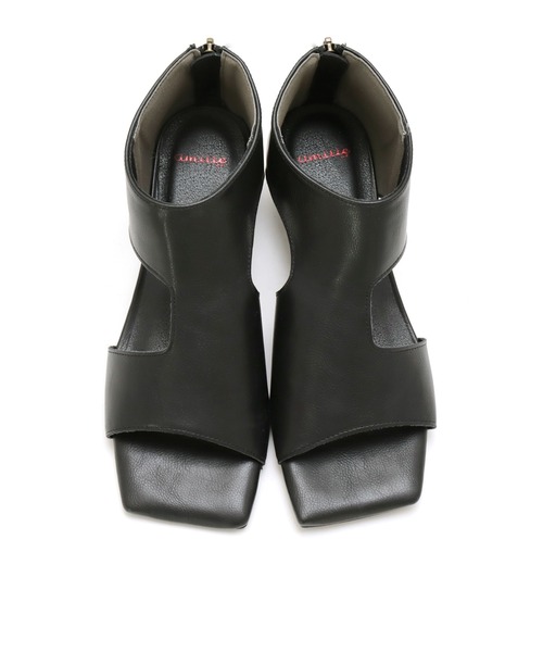 amitie（アミティエ）の「円柱ヒールのブーツサンダル（サンダル・レディース・ブラック/アイボリー・L/M/LL/S）」の7枚目の写真