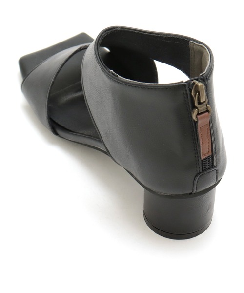 amitie（アミティエ）の「円柱ヒールのブーツサンダル（サンダル・レディース・ブラック/アイボリー・L/M/LL/S）」の10枚目の写真