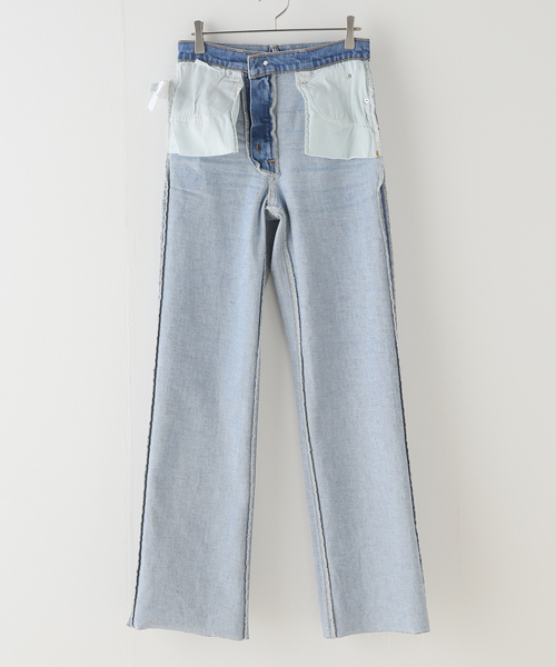 deuxieme classe SLVRLAKE GRACE デニム SLVRLAKE Women's Grace High Rise Wide Leg Jeans, Time to Go