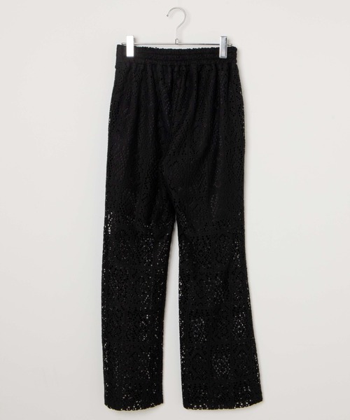 WEGO（ウィゴー）の「WEGO/【セットアップ対応】レースセミフレアパンツ（スラックス・レディース・ブラック/ホワイト・FREE）」の18枚目の写真