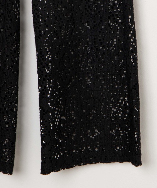 WEGO（ウィゴー）の「WEGO/【セットアップ対応】レースセミフレアパンツ（スラックス・レディース・ブラック/ホワイト・FREE）」の16枚目の写真