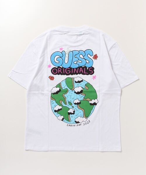Guess（ゲス）の「GUESS Originals Earth Day Planet Tee（Tシャツ/カットソー・メンズ・ホワイト・SMALL/MEDIUM/LARGE/X-LARGE）」の4枚目の写真
