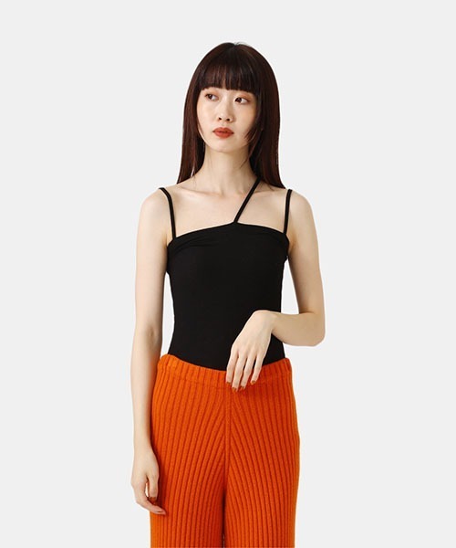 BASERANGE（ベースレンジ）の「BASERANGE / ベースレンジ：NIDA TANK：TONI-RB-000[ANN]（キャミソール・レディース・ブラック/オフホワイト・S）」の7枚目の写真