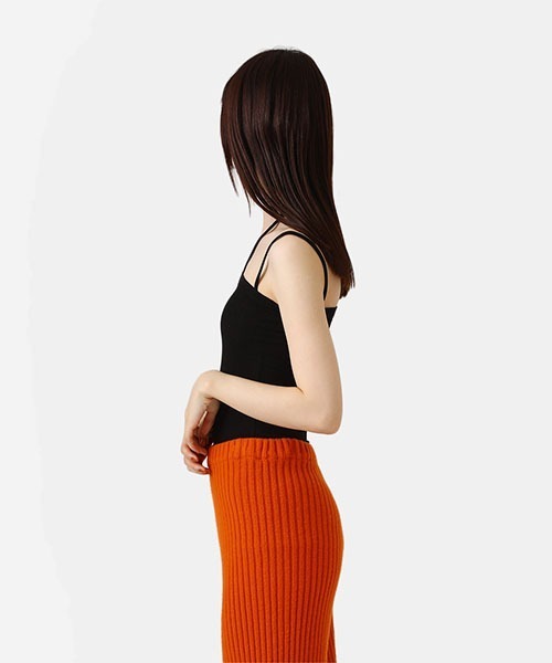 BASERANGE（ベースレンジ）の「BASERANGE / ベースレンジ：NIDA TANK：TONI-RB-000[ANN]（キャミソール・レディース・ブラック/オフホワイト・S）」の8枚目の写真