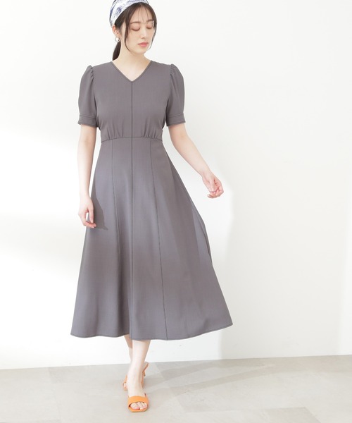 N.（N. Natural Beauty Basic）（エヌエヌナチュラルビューティーベーシック）の「【S Size Line】◆ウエストシェイプステッチワンピース（ワンピース・レディース・イエロー/ダークグレー/ナチュラル・SMALL/MEDIUM）」の7枚目の写真