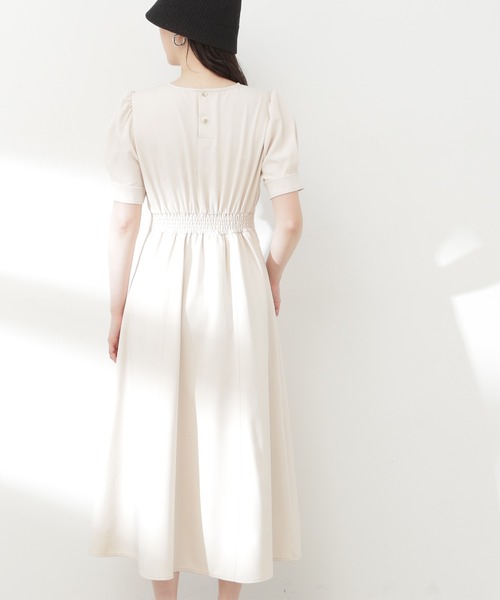 N.（N. Natural Beauty Basic）（エヌエヌナチュラルビューティーベーシック）の「【S Size Line】◆ウエストシェイプステッチワンピース（ワンピース・レディース・イエロー/ダークグレー/ナチュラル・SMALL/MEDIUM）」の6枚目の写真