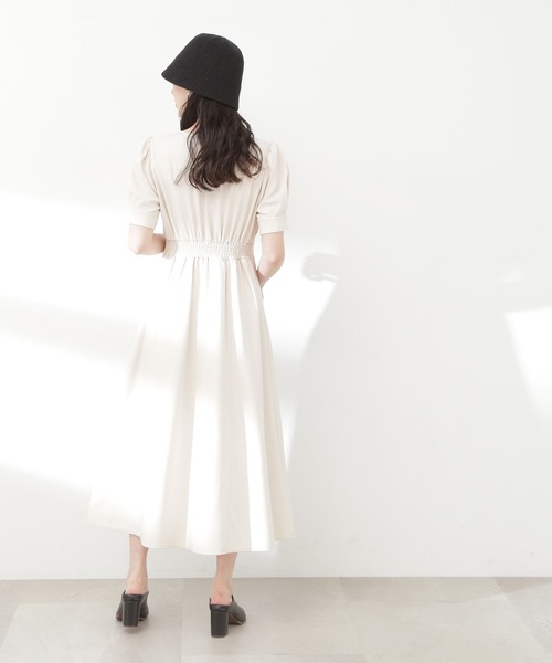 N.（N. Natural Beauty Basic）（エヌエヌナチュラルビューティーベーシック）の「【S Size Line】◆ウエストシェイプステッチワンピース（ワンピース・レディース・イエロー/ダークグレー/ナチュラル・SMALL/MEDIUM）」の20枚目の写真